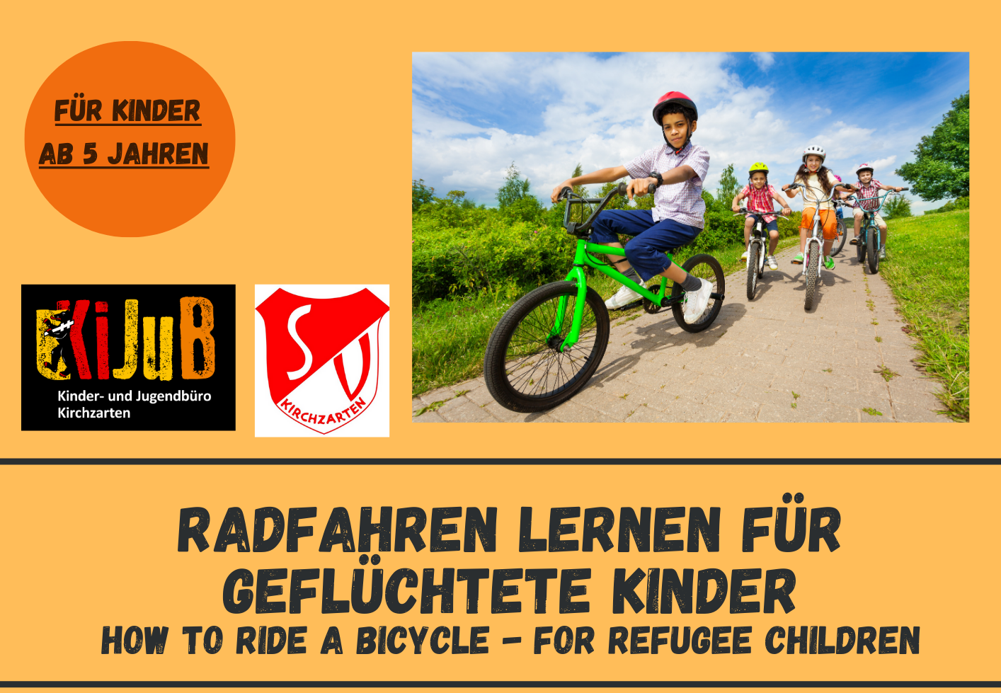 Radfahren lernen für geflüchtete Kinder